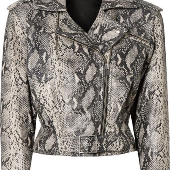IRO Perrio snake leather jacket FR 36 NEW $1995! - Picture 2 of 7